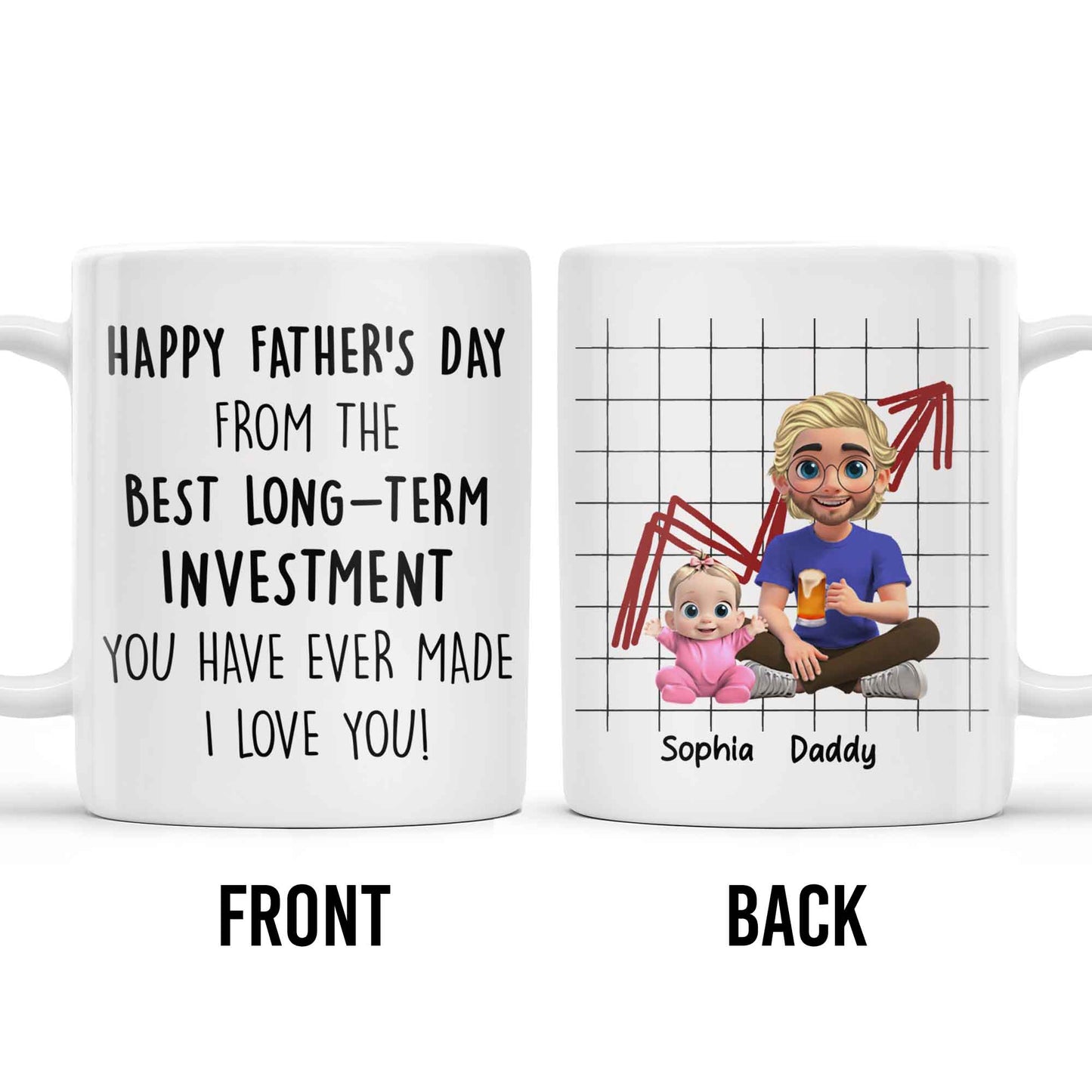Happy Father's Day From The Best Long-Term Investment, Graph, Baby and Father