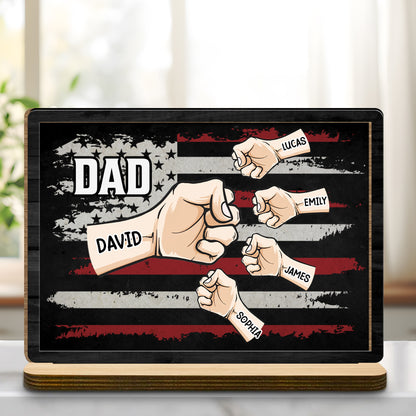 To My Dad, The Strength Of Our Family, Fists And Flag Design