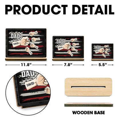 To My Dad, The Strength Of Our Family, Fists And Flag Design