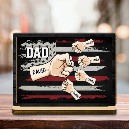 To My Dad, The Strength Of Our Family, Fists And Flag Design