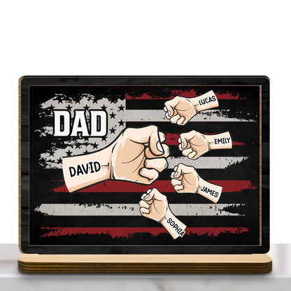 To My Dad, The Strength Of Our Family, Fists And Flag Design