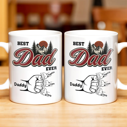 Best Dad Ever, Hand Holding, Mountains and Trees