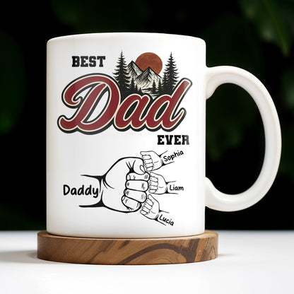 Best Dad Ever, Hand Holding, Mountains and Trees