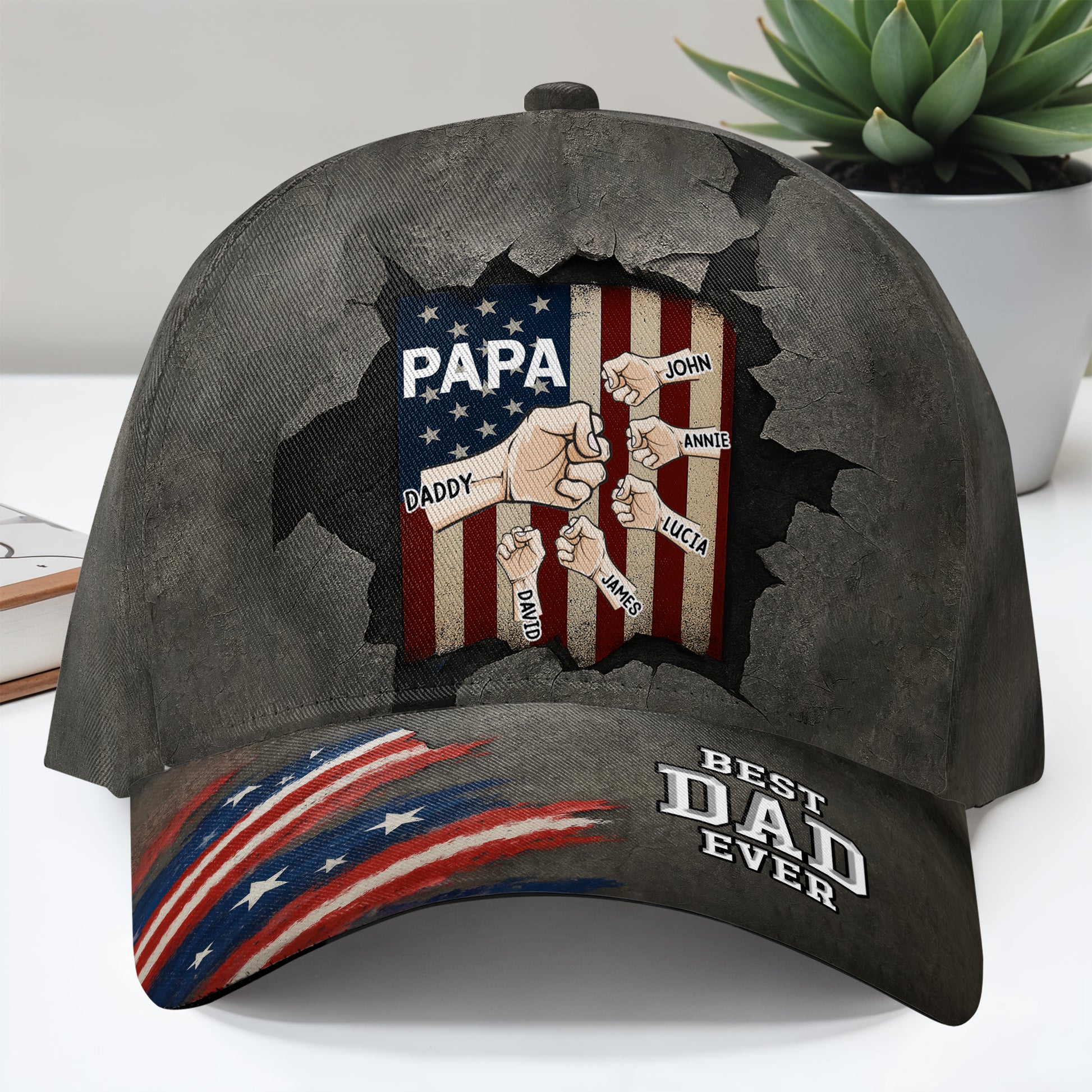 Best Dad Ever With American Flag