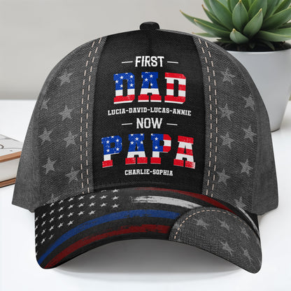 First Dad Now Papa American Flag