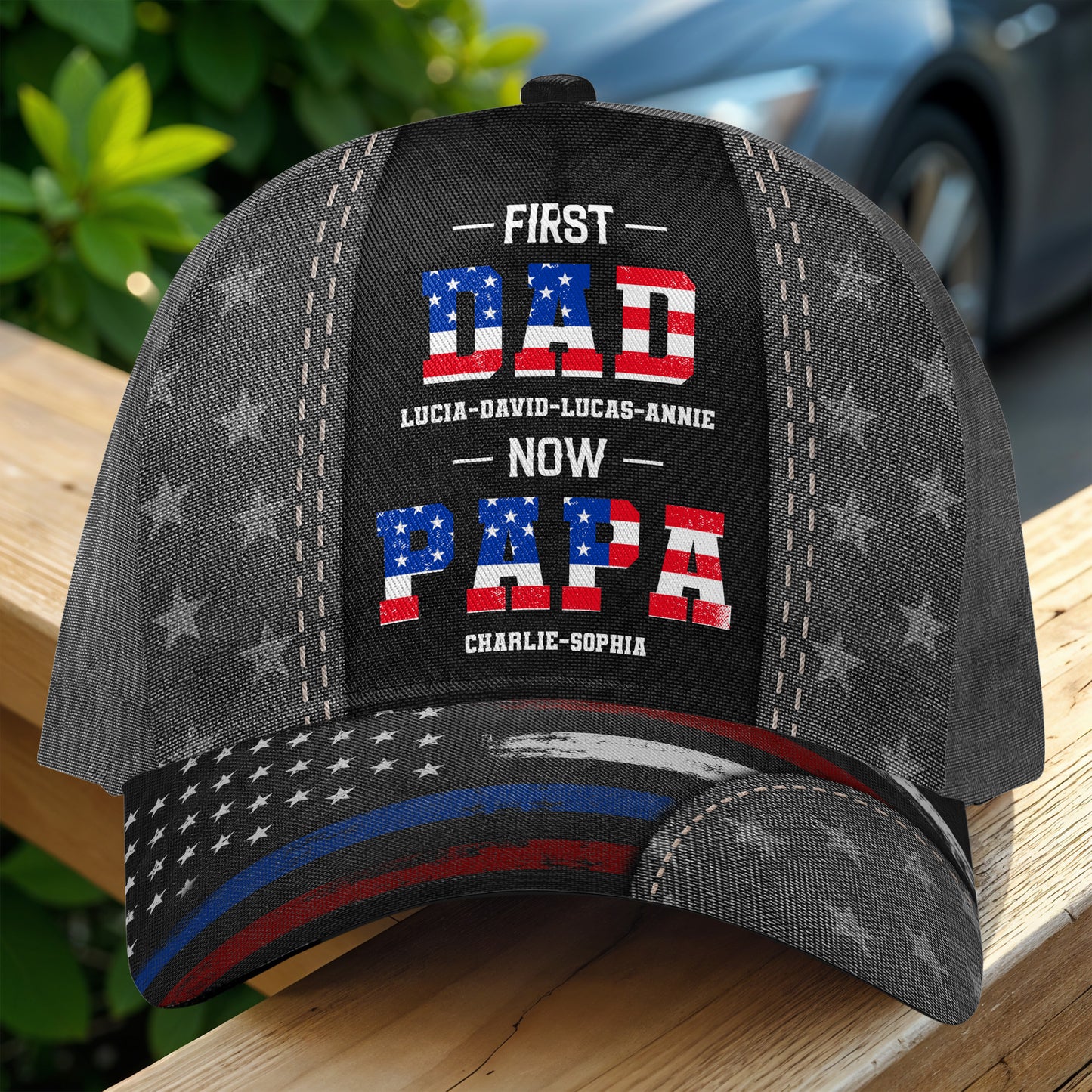 First Dad Now Papa American Flag