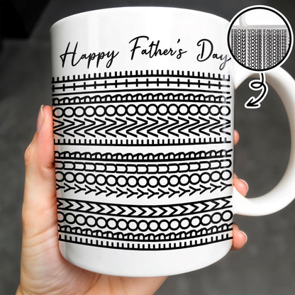 Bonne fête des pères - Motifs géométriques - Tasse à café personnalisée - DAD216_MG