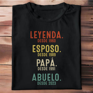 Leyenda Desde 1960, Esposo, Papa, Abuelo Custom Unisex T-shirt