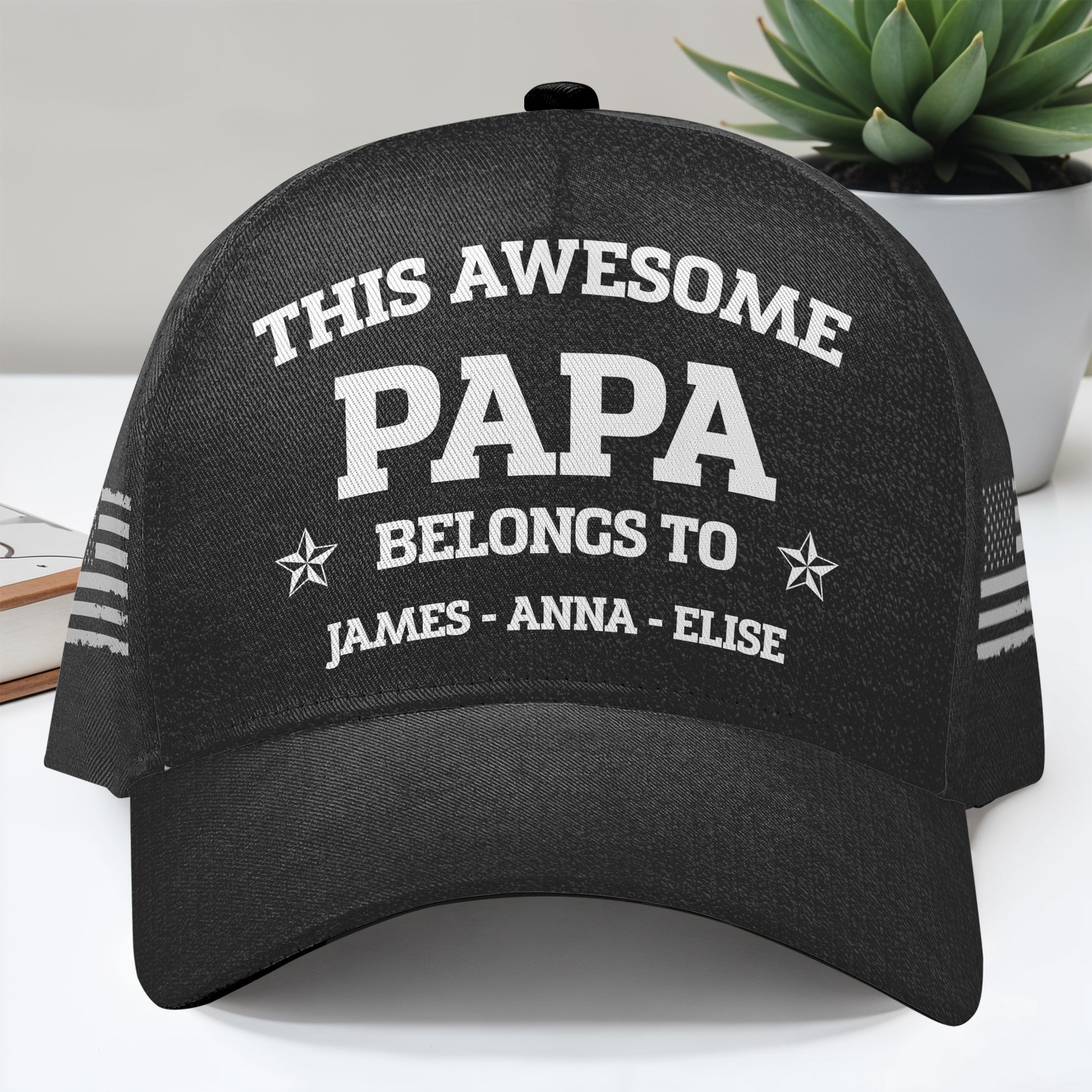 This Awesome Papa Belongs To, Stars And Stripes Design