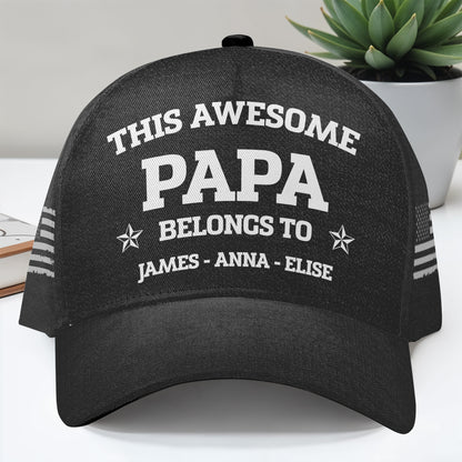 This Awesome Papa Belongs To, Stars And Stripes Design