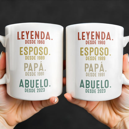Leyenda, Esposo, Papá, Abuelo Custom Gift Mug