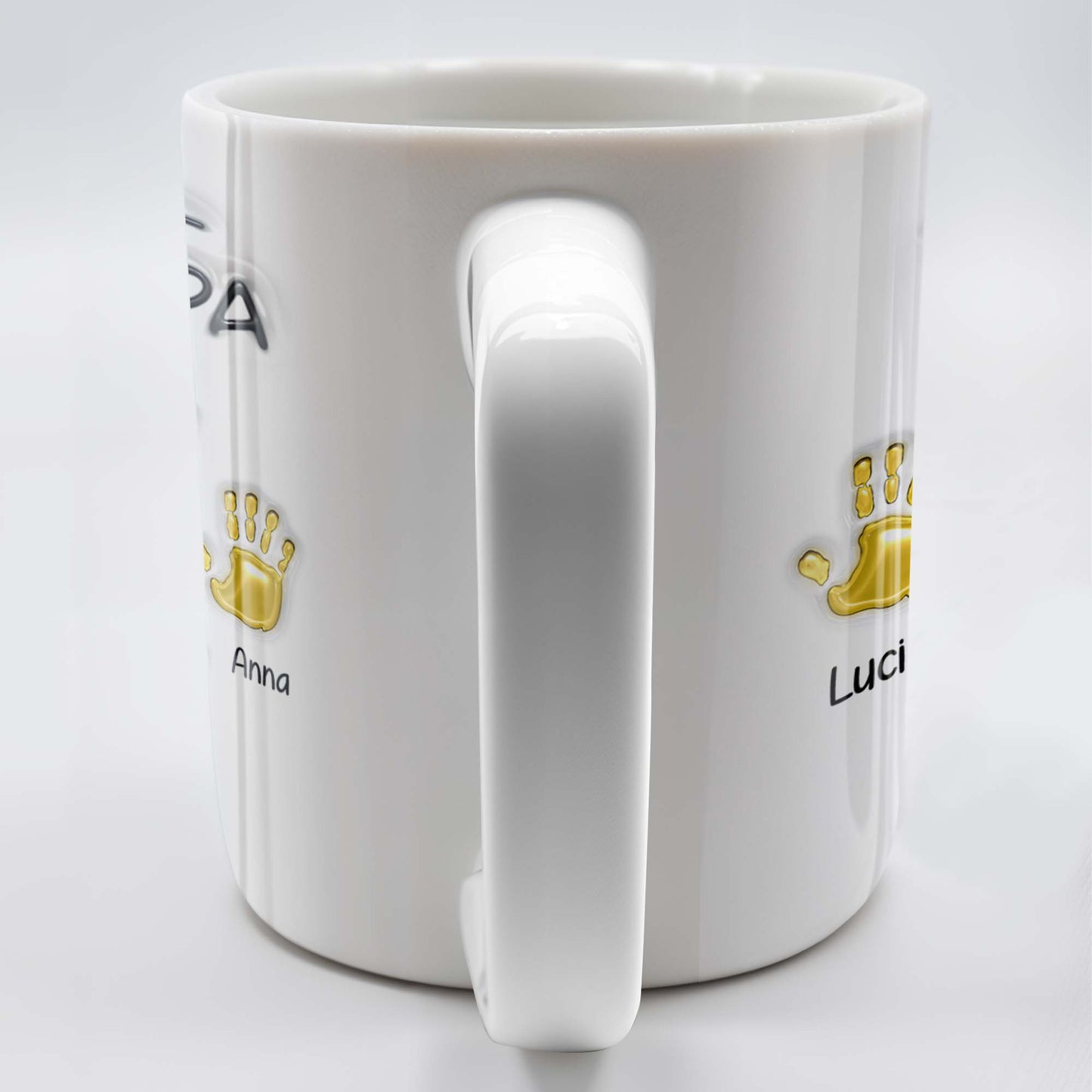 First Dad Now Grandpa Colored Handprints