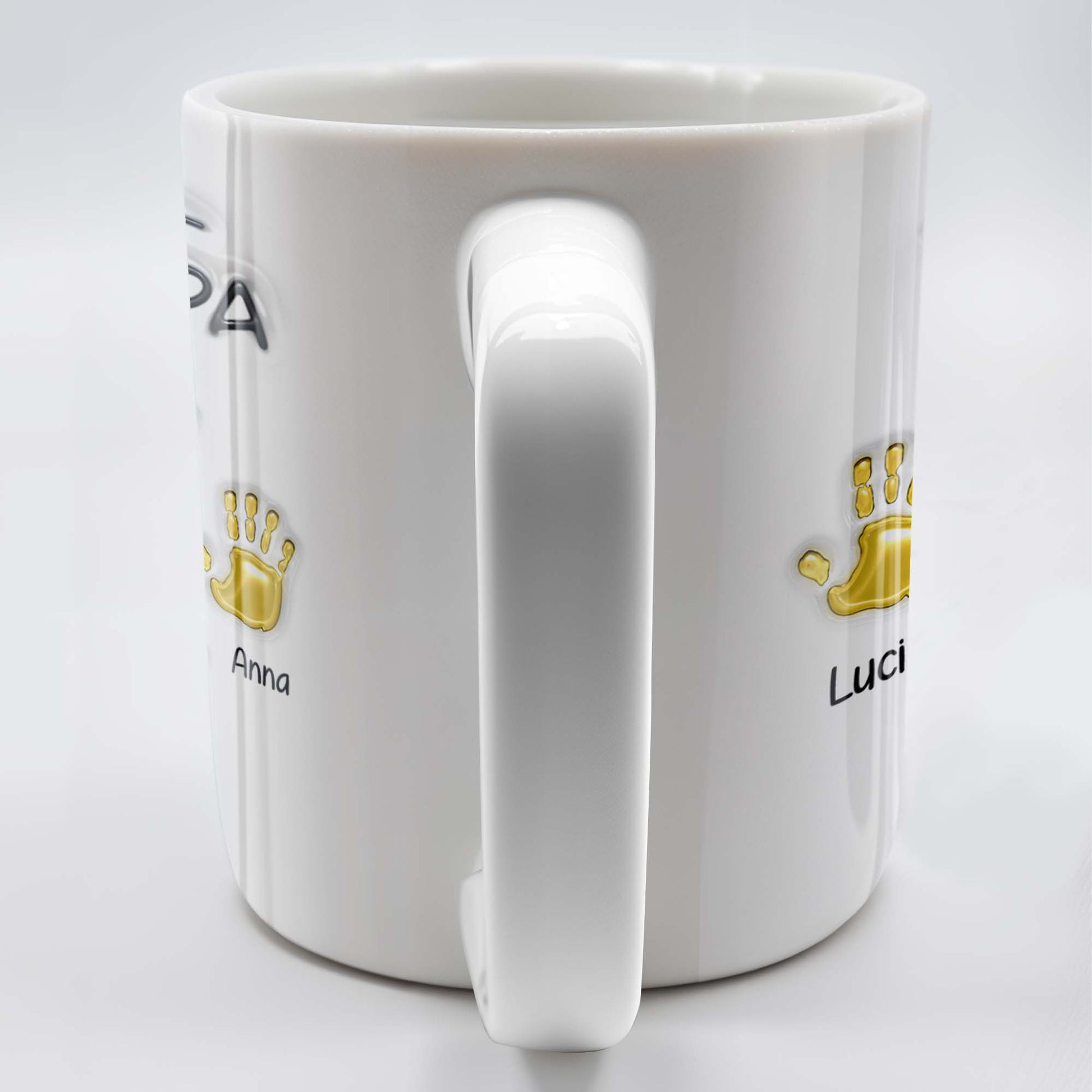 First Dad Now Grandpa Colored Handprints