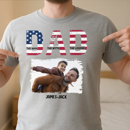 Dad The Man The Myth The Legend Patriotic Design