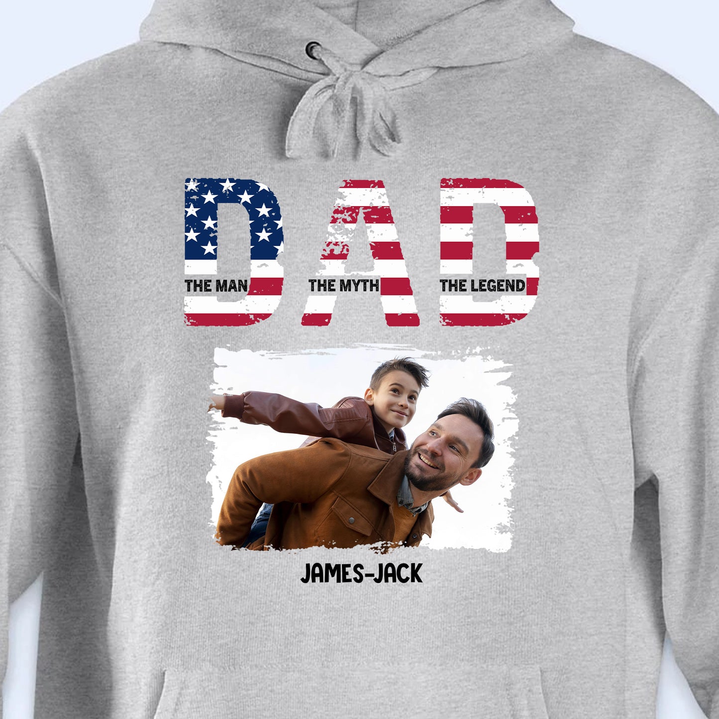 Dad The Man The Myth The Legend Patriotic Design