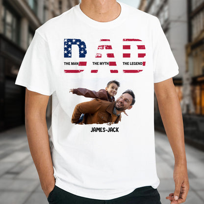 Dad The Man The Myth The Legend Patriotic Design