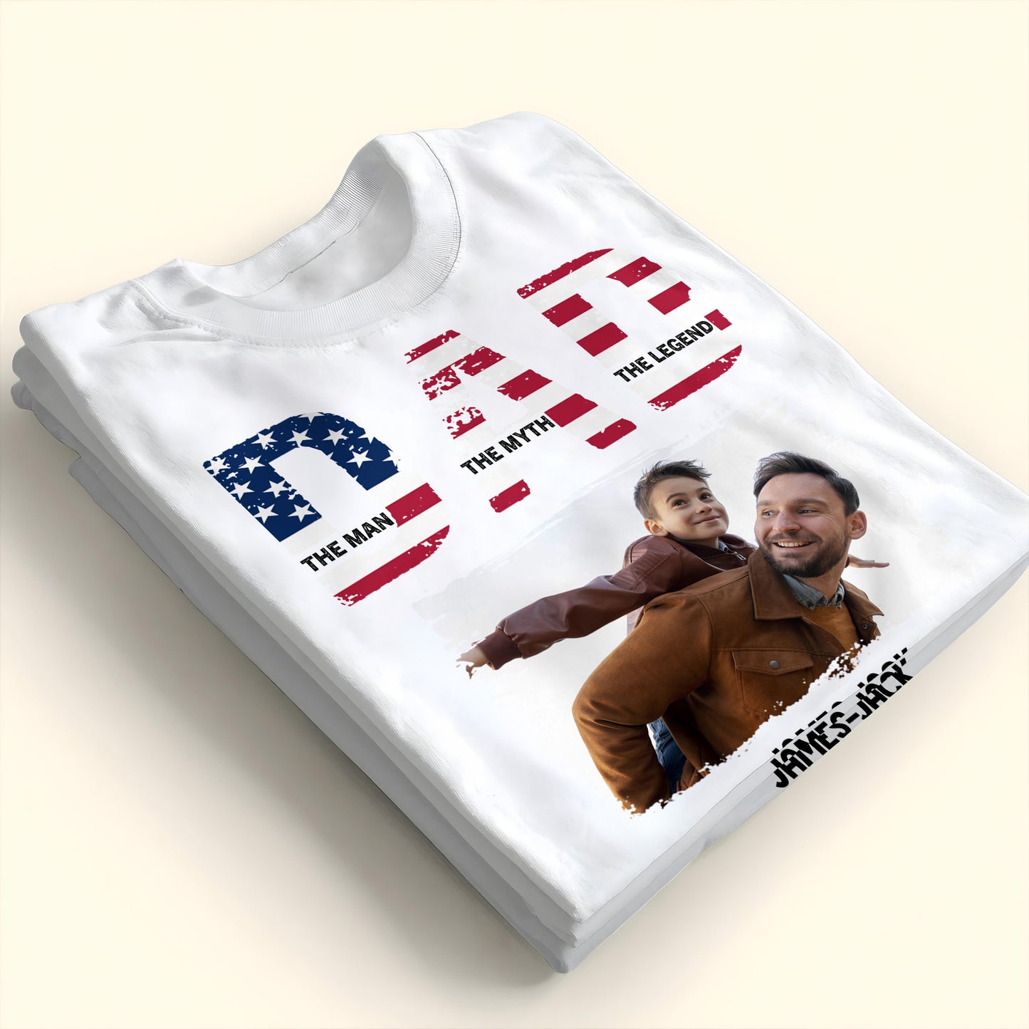 Dad The Man The Myth The Legend Patriotic Design