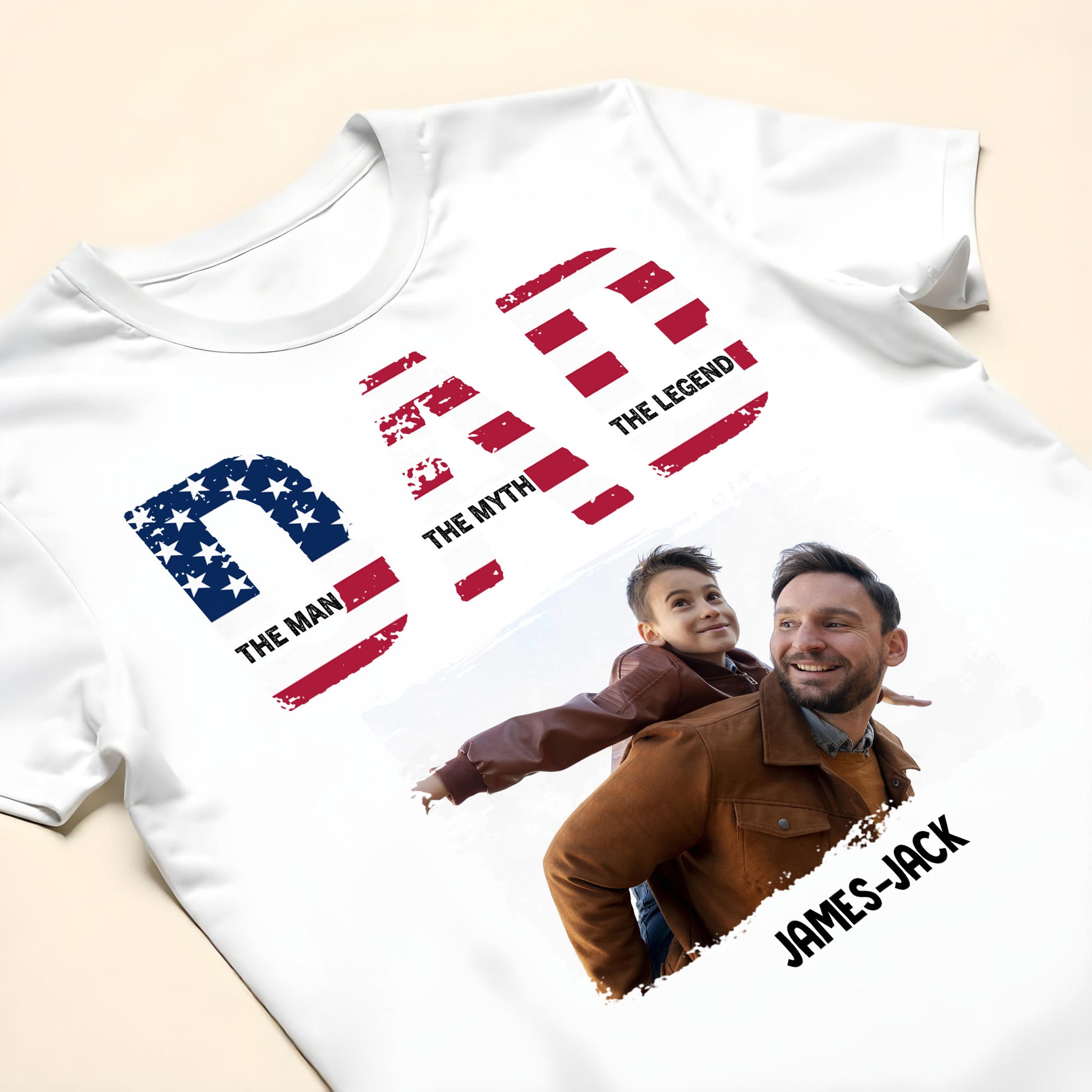 Dad The Man The Myth The Legend Patriotic Design