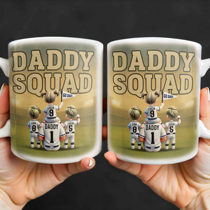 Daddy Squad Go Dad With Children in Soccer Jerseys
