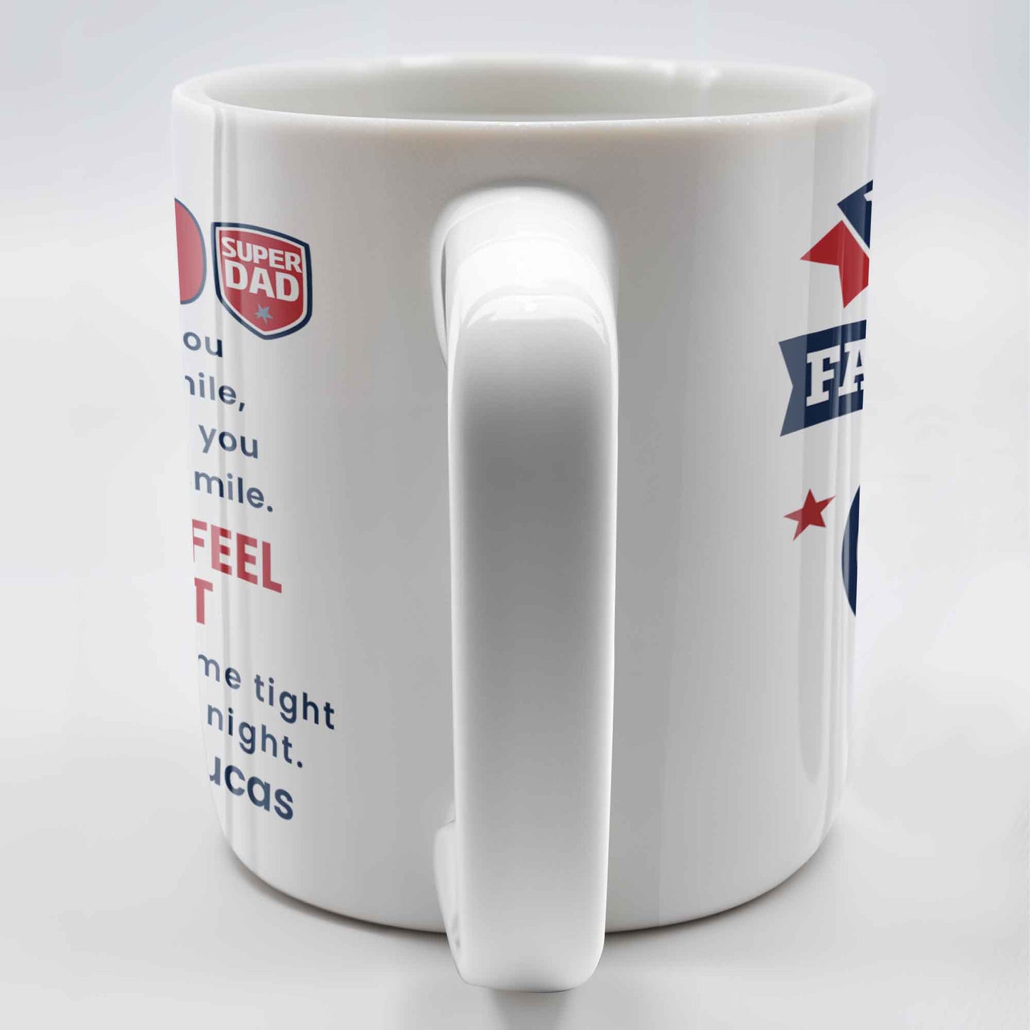 To My Dad, Sneaker And Super Dad Badge - Personalized Custom Coffee Mug - DAD230_MG