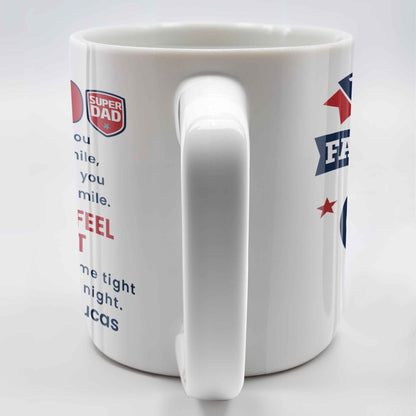 To My Dad, Sneaker And Super Dad Badge - Personalized Custom Coffee Mug - DAD230_MG