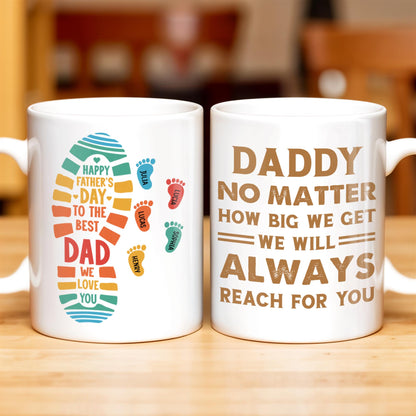 Daddy No Matter How Big We Get, Colorful Footprints