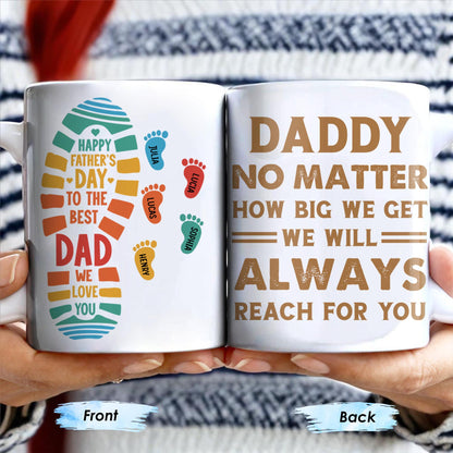 Daddy No Matter How Big We Get, Colorful Footprints