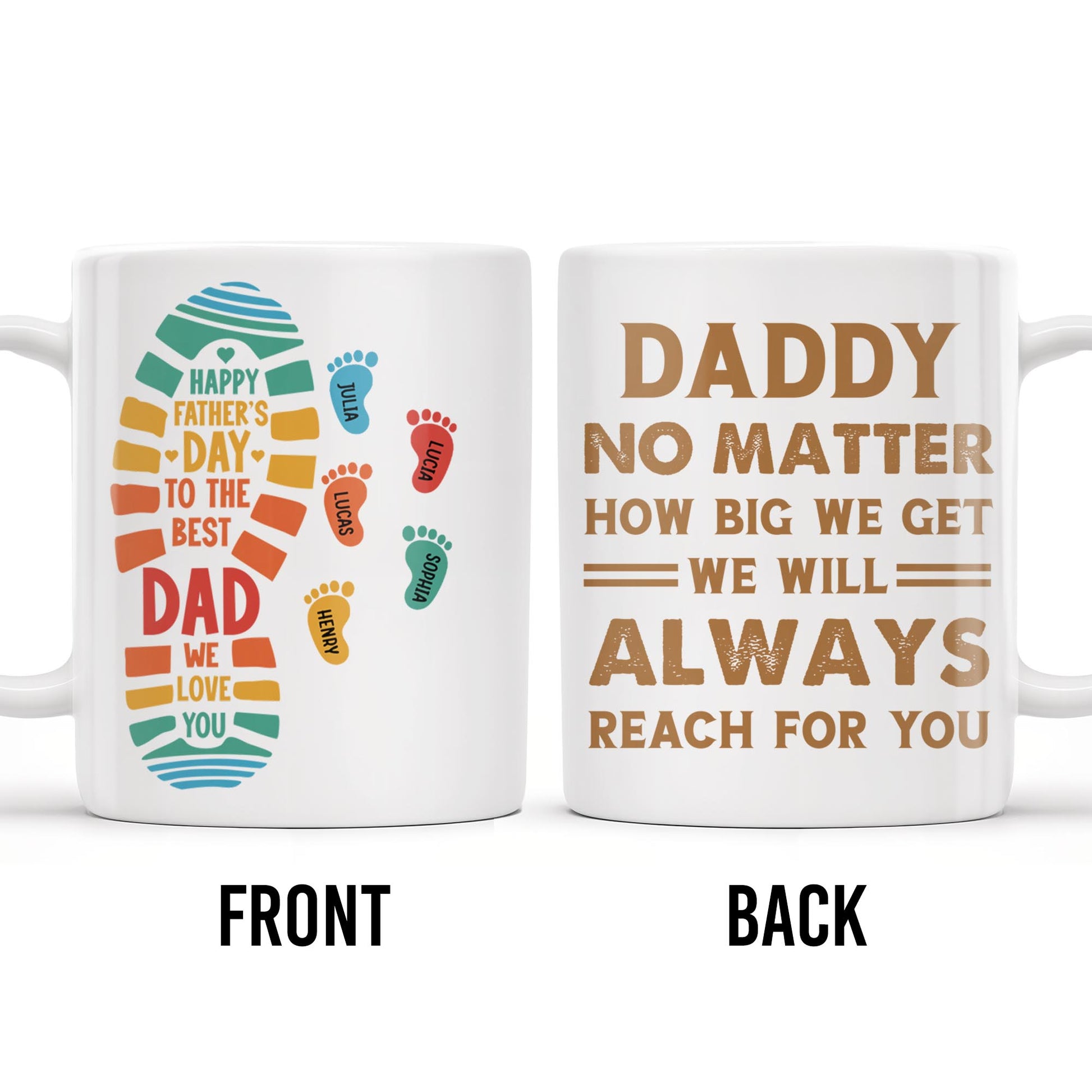 Daddy No Matter How Big We Get, Colorful Footprints