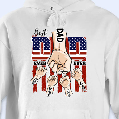 Best Dad Ever With American Flag Design