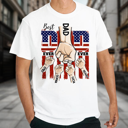 Best Dad Ever With American Flag Design