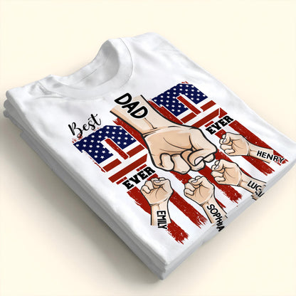 Best Dad Ever With American Flag Design