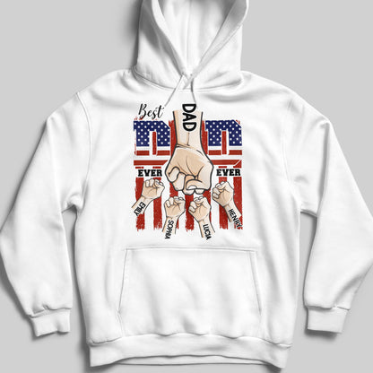 Best Dad Ever With American Flag Design