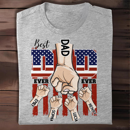 Best Dad Ever With American Flag Design