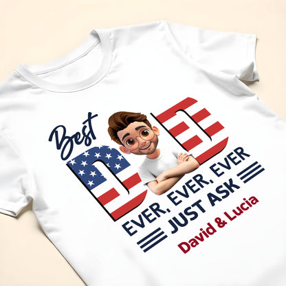 Best Dad Ever With American Flag