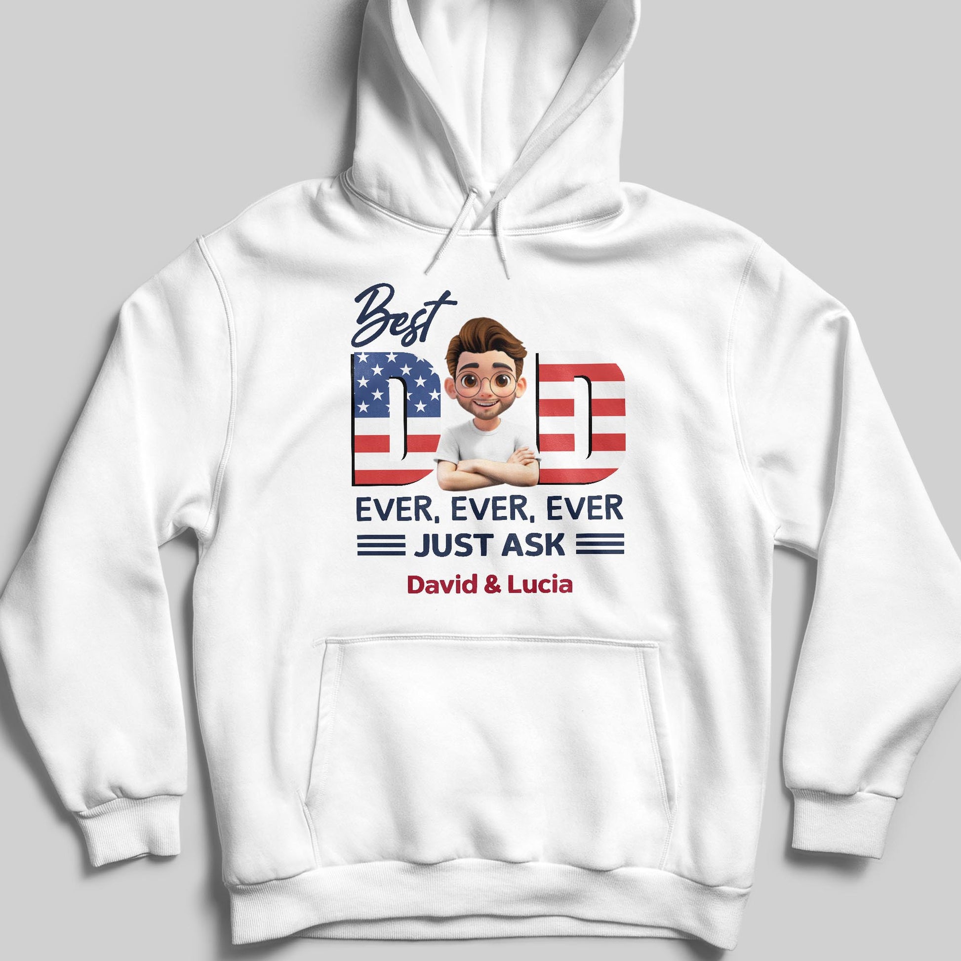 Best Dad Ever With American Flag