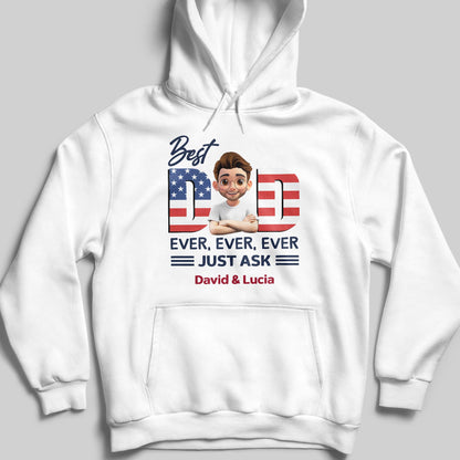 Best Dad Ever With American Flag