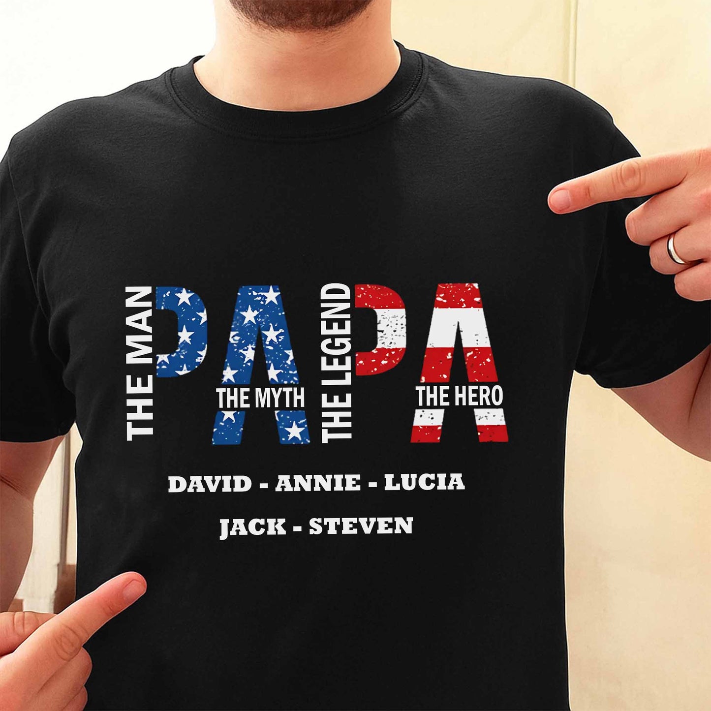 The Man The Myth The Legend The Hero With Stars And Stripes