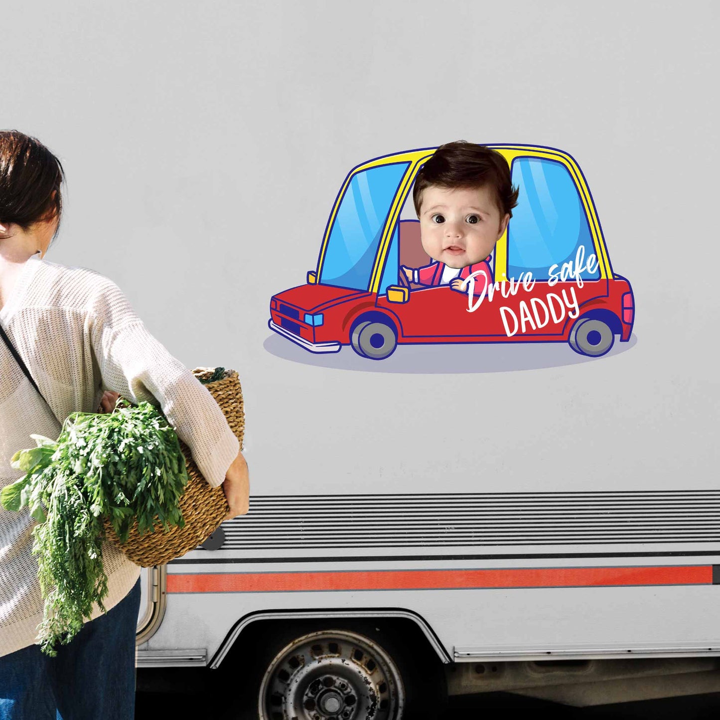 Drive Safe Daddy Car And Baby Decal