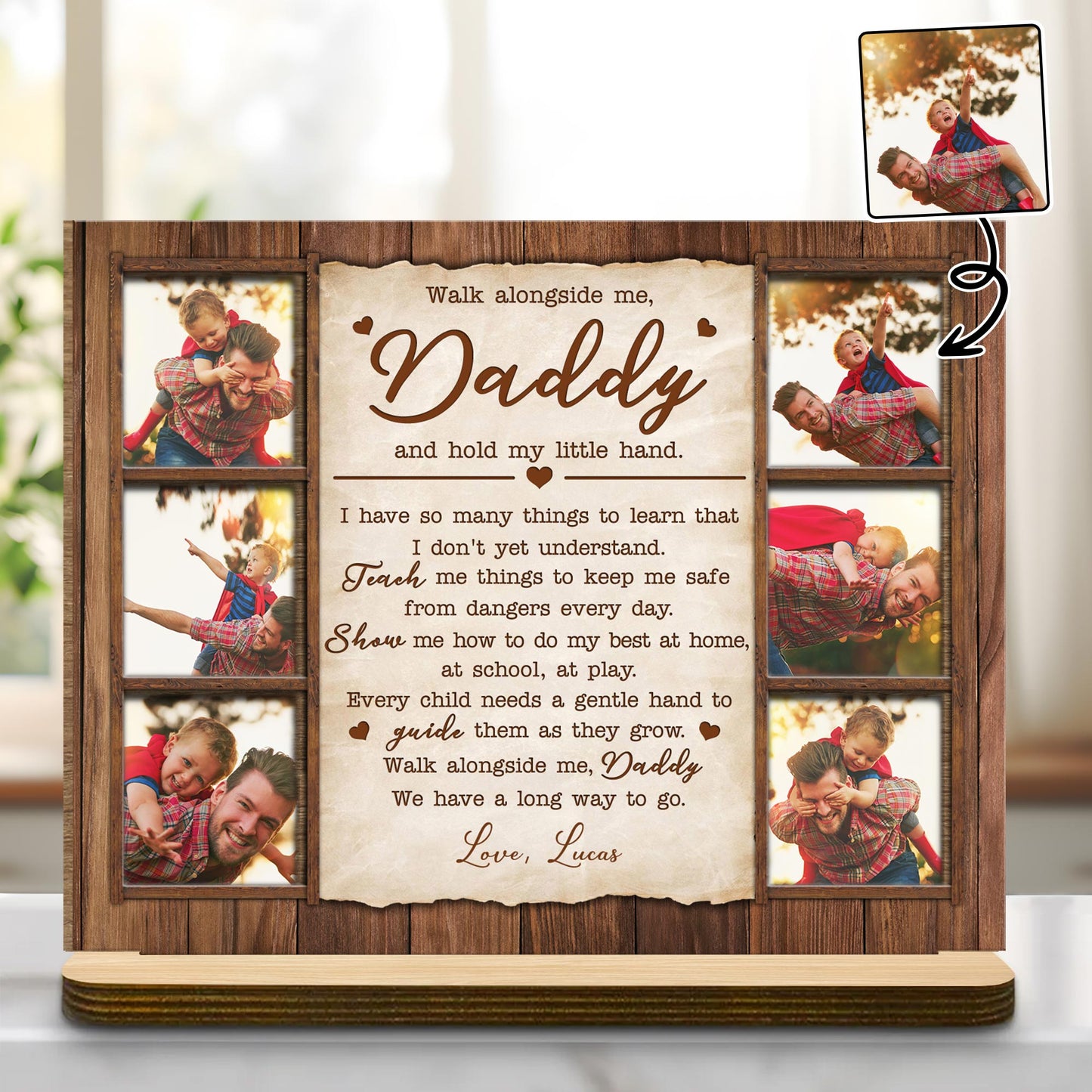 Walk Alongside Me, Daddy And Hold My Little Hand