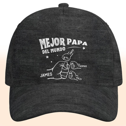 Mejor Papa Del Mundo Thumbs Up Cap