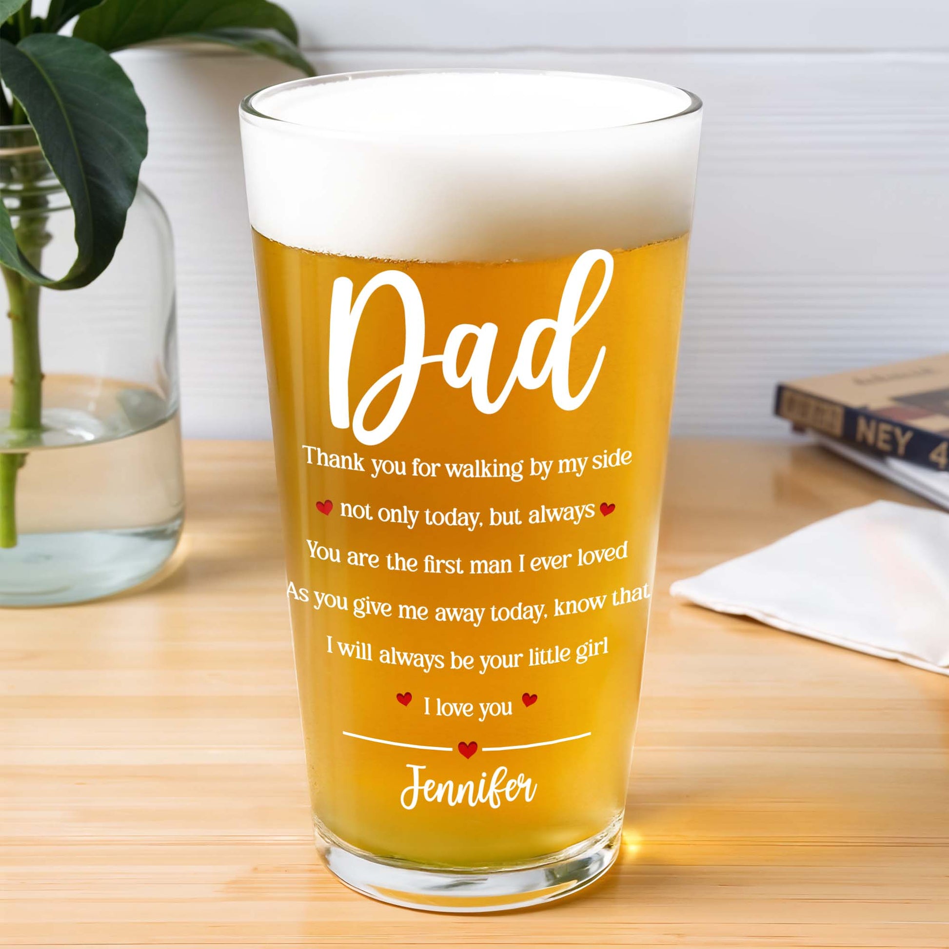 Father Of The Bride With Wedding Attire And Hearts