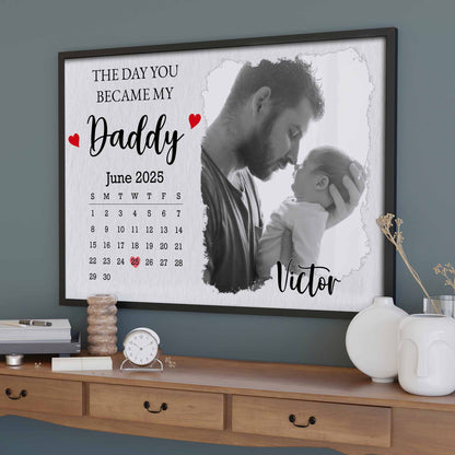 The Day You Became My Daddy, Calendar and Heart Design