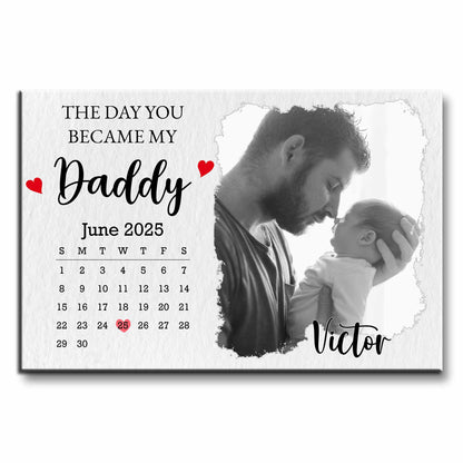 The Day You Became My Daddy, Calendar and Heart Design