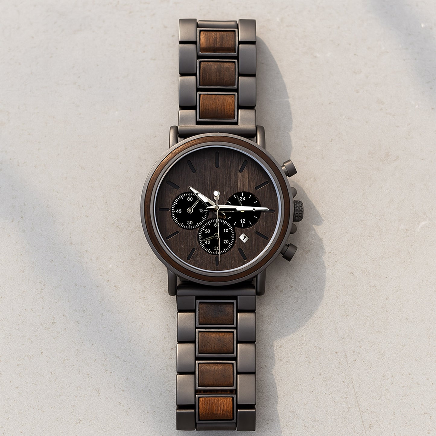 To My Dad, Always My Hero, Heart and Wooden Texture Design