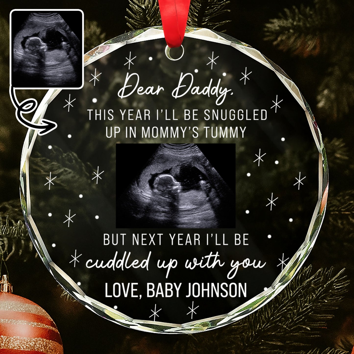 Dear Daddy This Year I'll Be Snuggled Up In Mommy's Tummy