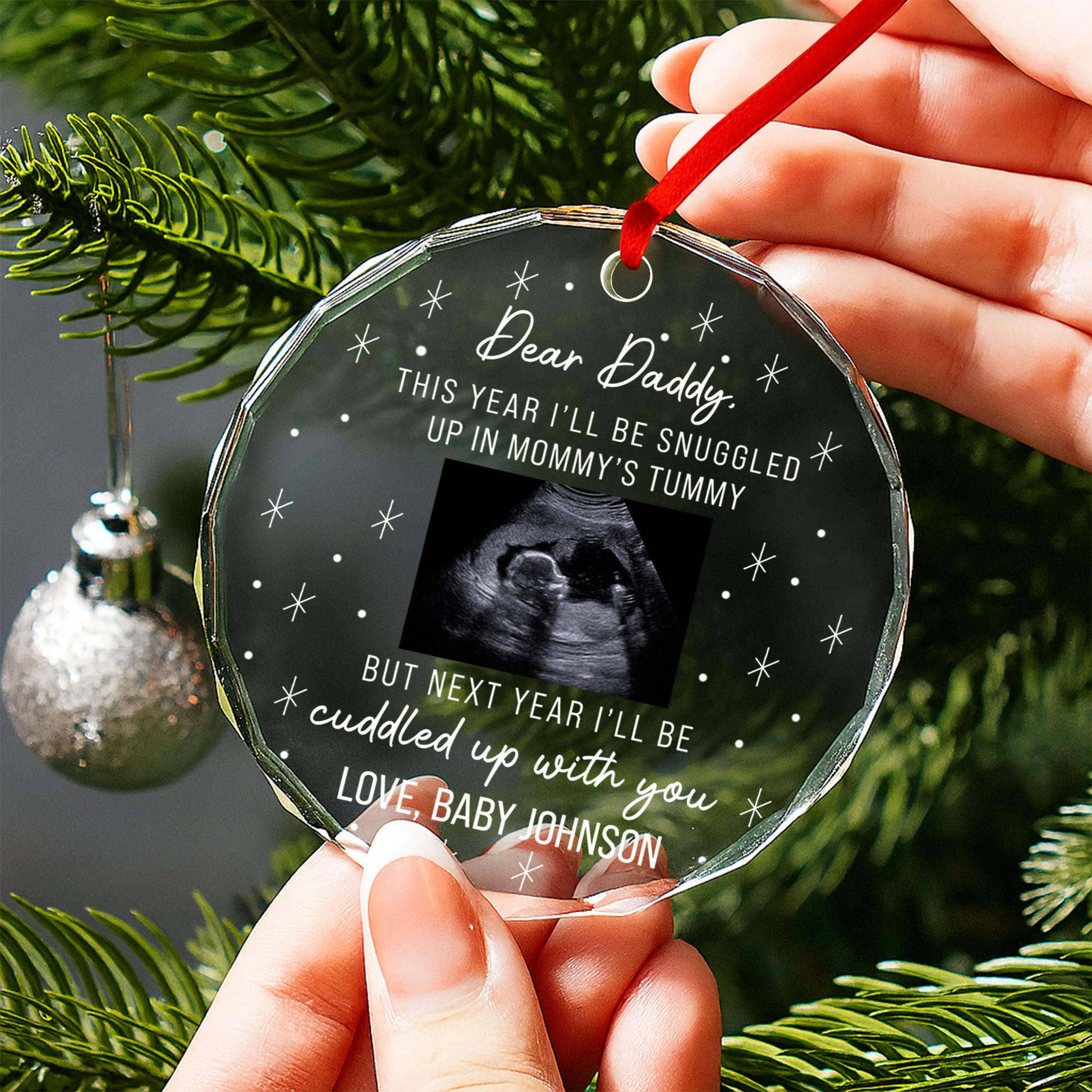 Dear Daddy This Year I'll Be Snuggled Up In Mommy's Tummy