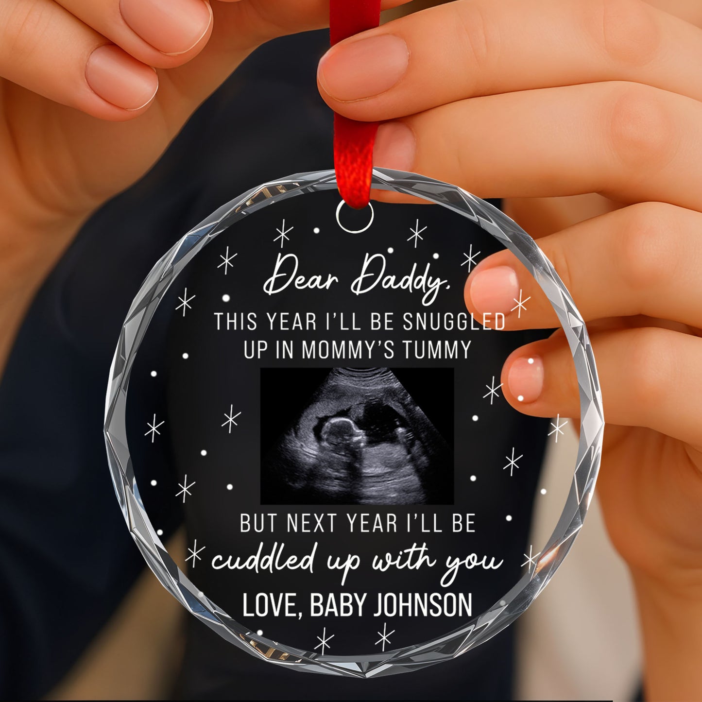 Dear Daddy This Year I'll Be Snuggled Up In Mommy's Tummy