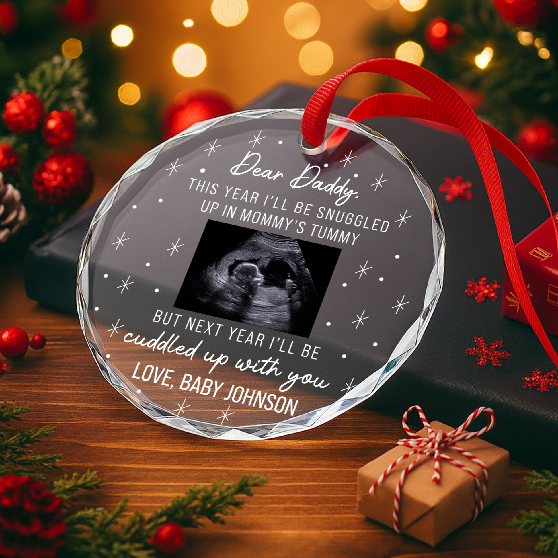 Dear Daddy This Year I'll Be Snuggled Up In Mommy's Tummy