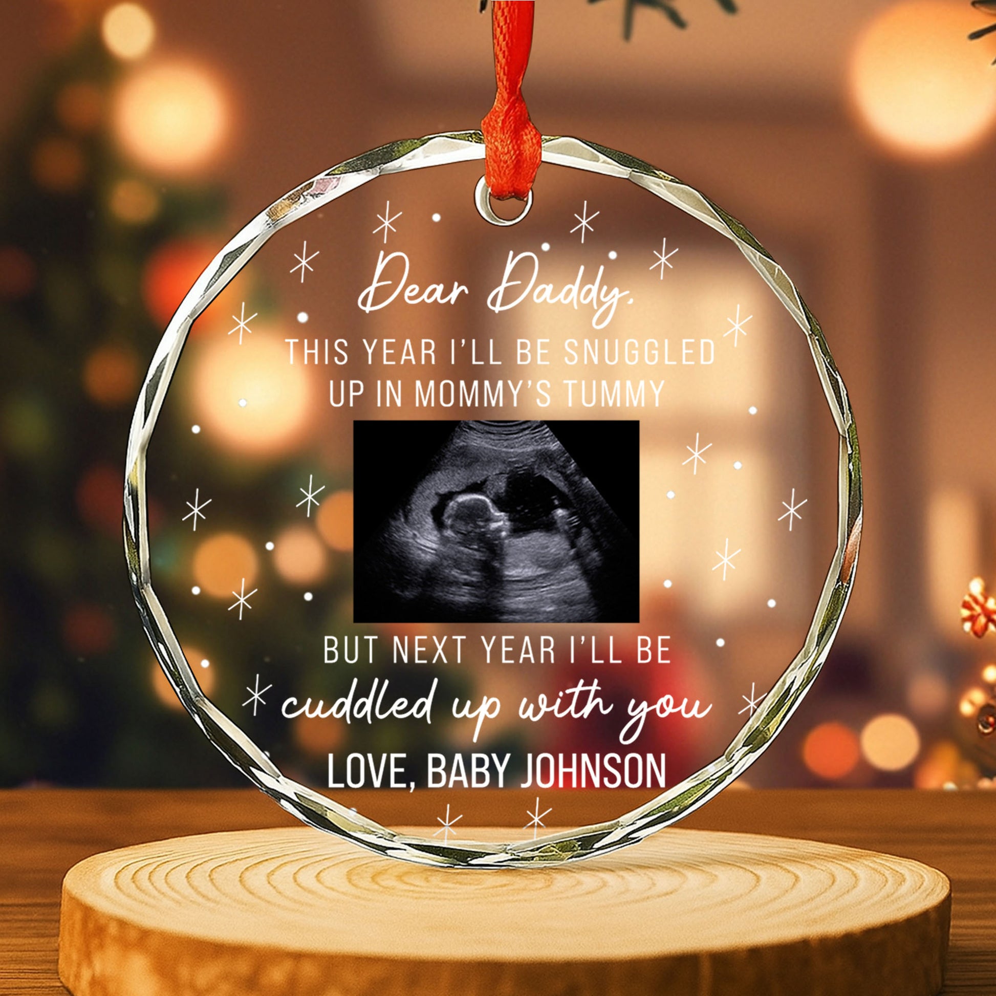 Dear Daddy This Year I'll Be Snuggled Up In Mommy's Tummy