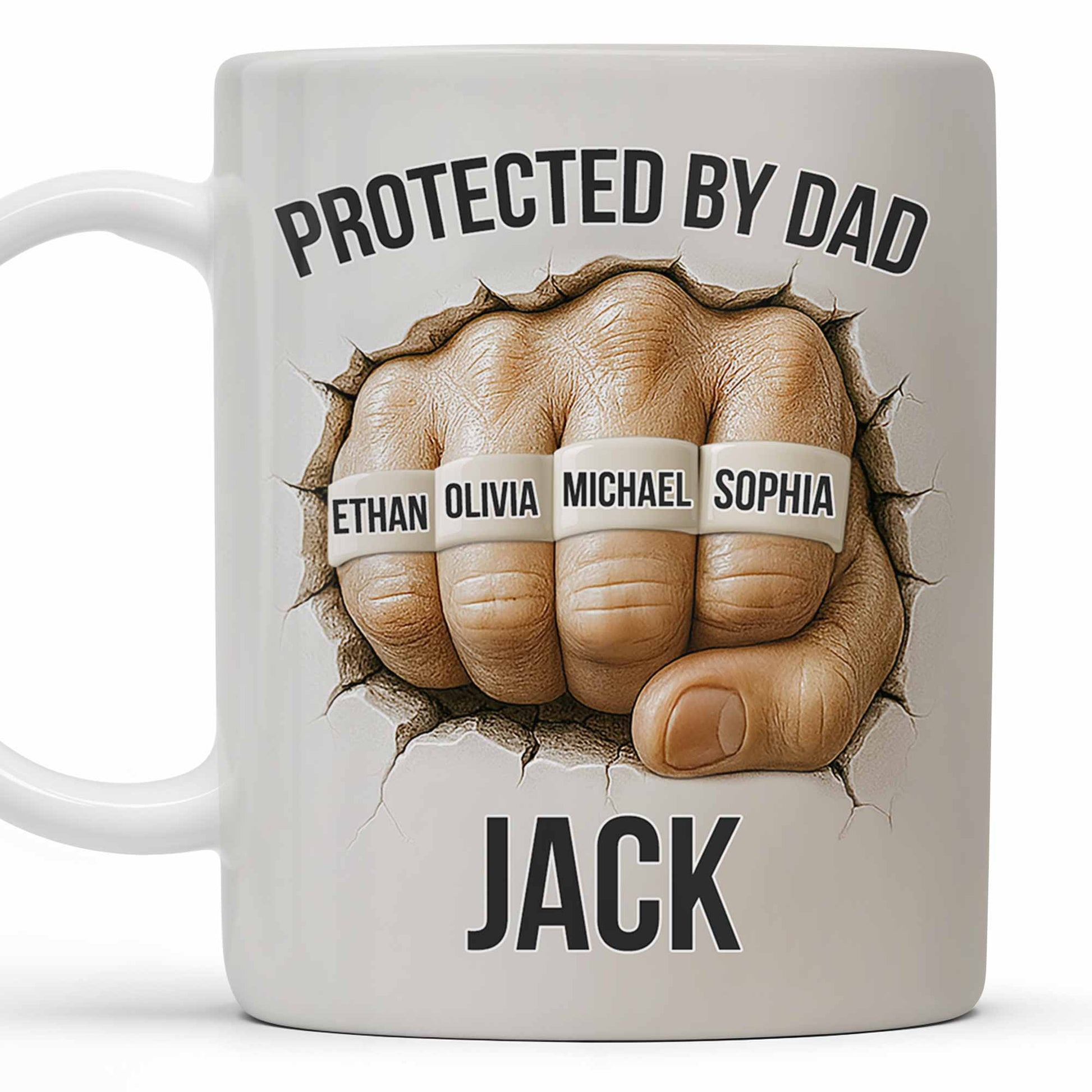 Protected By Dad Clutched Fist Design